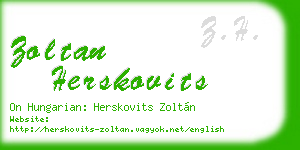 zoltan herskovits business card