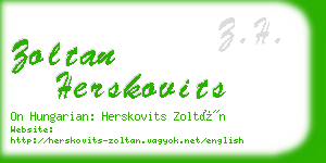 zoltan herskovits business card
